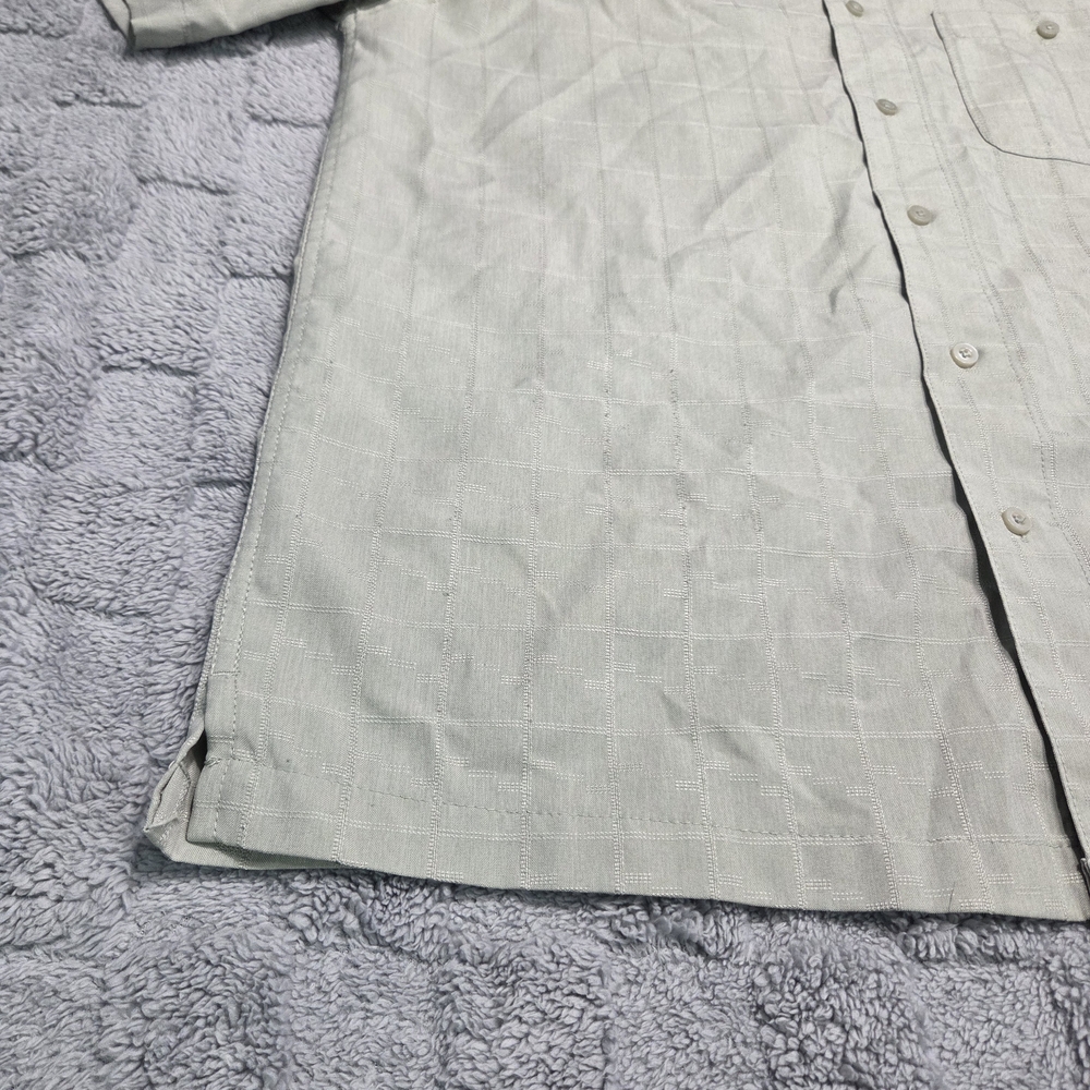 R & R Causal Mens Short-Sleeve Button-Down Shirt in Gray Size Med - Picture 12 of 12